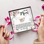 To My Mom I Know It's Not Easy for a Woman to Raise a Man No Way I Can Pay You Back Interlocking Hearts Pendant Necklace