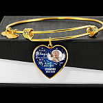Personalized Photo Your Wings Were Ready But My Heart Was Not Memorial Remembrance Luxury Heart Pendant Necklace
