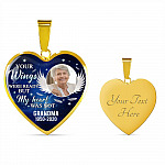 Personalized Photo Your Wings Were Ready But My Heart Was Not Memorial Remembrance Luxury Heart Pendant Necklace