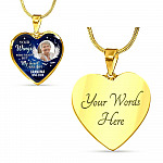 Personalized Photo Your Wings Were Ready But My Heart Was Not Memorial Remembrance Luxury Heart Pendant Necklace