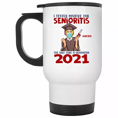 14 oz. White Travel Mug