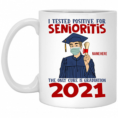 Personalized Male, White, 11 oz. White Mug