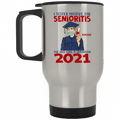 14 oz. Silver Travel Mug