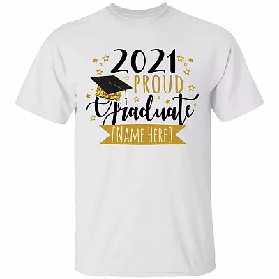Personalized Graduate Shirt, White, Unisex T-Shirt