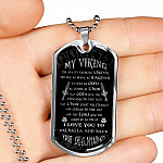 My Viking You Are My Favorite Viking You Are As Brave As Ragnar From Shieldmaiden Dog Tag Pendant Necklace
