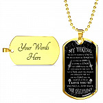 My Viking You Are My Favorite Viking You Are As Brave As Ragnar From Shieldmaiden Dog Tag Pendant Necklace