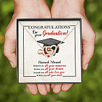 Personalized Congratulations Graduation Behind You All Your Memories Class Of 2021 Infinity Heart Necklace