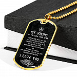 My Viking If You Lose Your Way You've Reached Your Home I Love You From Shieldmaiden Dog Tag Pendant Necklace