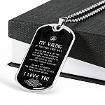 My Viking If You Lose Your Way You've Reached Your Home I Love You From Shieldmaiden Dog Tag Pendant Necklace