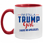 trump accent, White/Red, 11 oz. Accent Mug