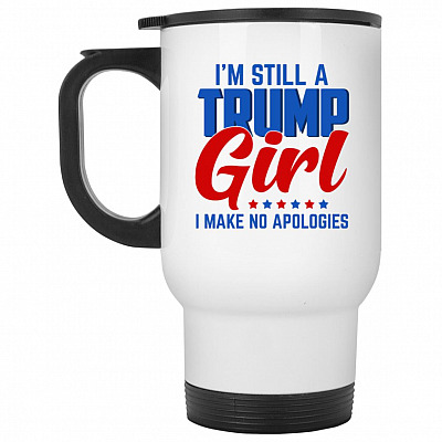 14 oz. White Travel Mug