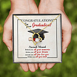 Personalized Congratulations Graduation Behind You All Your Memories Class Of 2021 Forever Love Heart Necklace