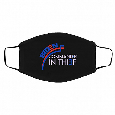 biden mask, Black, Cloth Face Cover – Medium/Large