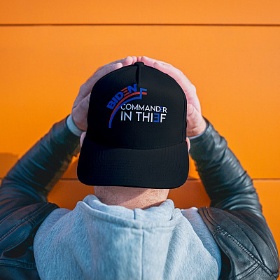 Alternative view of Biden Commander in Thief Politically Incorrect Twill Cap - High-Profile Snapback Hat - Trucker Hat