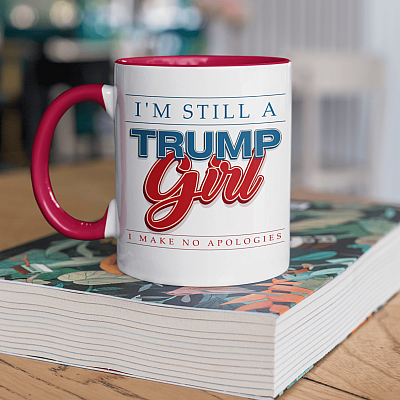 Alternative view of I'm Still a Trump Girl I Make No Apologies Accent Mug