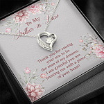 To My Mother in Law Thank You for Raising Your Son to Be the Man of My Dreams Forever Love Pendant Necklace