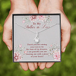 To My Mother in Law Thank You for Raising Your Son to Be the Man of My Dreams Alluring Beauty Necklace