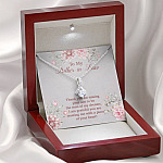 To My Mother in Law Thank You for Raising Your Son to Be the Man of My Dreams Alluring Beauty Necklace