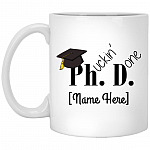 PhD Mug, White, 11 oz. White Mug