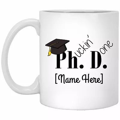 PhD Mug, White, 11 oz. White Mug