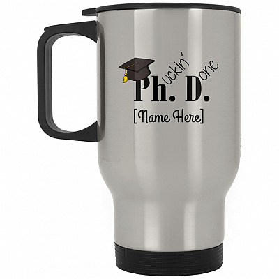14 oz. Silver Travel Mug