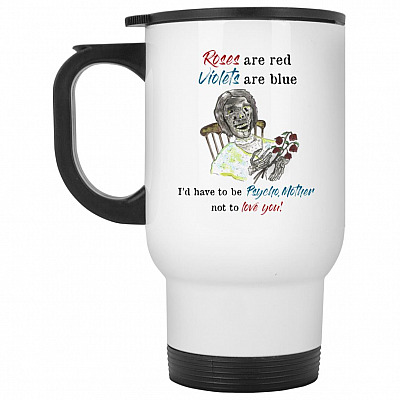 14 oz. White Travel Mug