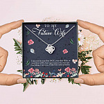 Husband to My Future Wife I May Not Be Your First Date Your First Kiss Love Knot Pendant Necklace