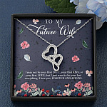 Husband to My Future Wife I May Not Be Your First Date Your First Kiss Double Hearts Necklace