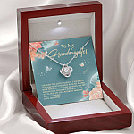 Grandma To My Granddaughter I Hugged This Little Pendant I Squeezed It Tight Love Knot Necklace Grandma To My Granddaughter I Hugged This Little Pendant I Squeezed It Tight Love Knot Necklace