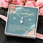 Grandma To My Granddaughter I Hugged This Little Pendant I Squeezed It Tight Alluring Beauty Necklace