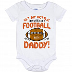 Get My Bottle Football, White, Baby Onesie - 12 Month