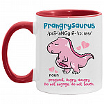 Dino Accent Mug, White/Red, 11 oz. Accent Mug