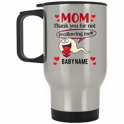 14 oz. Silver Travel Mug