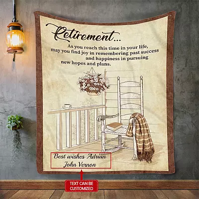 Personalized Retirement as You Reach This Time in Your Life May You Find Joy Fleece Blanket – Mink Blanket