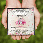 You Loved Him First Mother-In-Law Forever Love Pendant Necklace