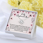 To My Boyfriend's Mom You've Given Me a Gracious Man Mother's Day Gift Love Knot Pendant Necklace