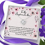 To My Boyfriend's Mom You've Given Me a Gracious Man Mother's Day Gift Love Knot Pendant Necklace