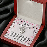 To My Boyfriend's Mom You've Given Me a Gracious Man Mother's Day Gift Double Hearts Pendant Necklace