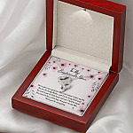 To My Boyfriend's Mom You've Given Me a Gracious Man Mother's Day Gift Double Hearts Pendant Necklace