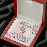 Godson To My Dear Godmother I'm Glad You Are My Godmother Double Hearts Pendant Necklace