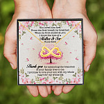 You Loved Him First Mother-In-Law Infinity Heart Pendant Necklace