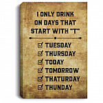 Drink Canvas, White, 0.75'' Framed Canvas