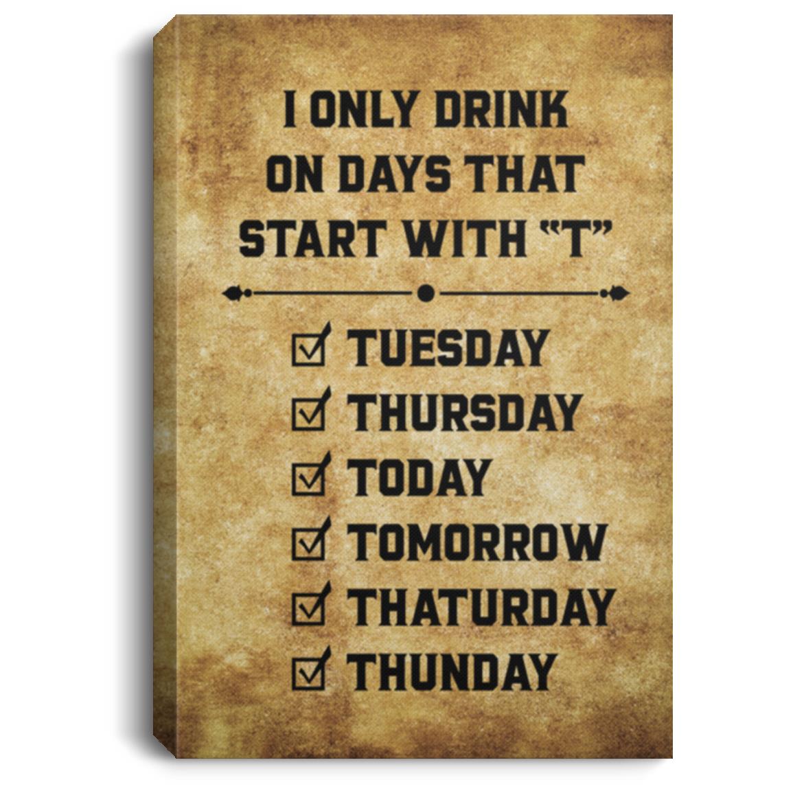 Drink Canvas, White, 0.75'' Framed Canvas