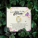 Daughter To My Mom I Know It's Not Easy for A Woman to Raise a Girl Forever Love Pendant Necklace