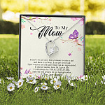 Daughter To My Mom I Know It's Not Easy for A Woman to Raise a Girl Forever Love Pendant Necklace