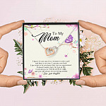 Daughter To My Mom I Know It's Not Easy for A Woman to Raise a Girl Interlocking Hearts Pendant Necklace