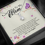 Daughter To My Mom I Know It's Not Easy for A Woman to Raise a Girl Alluring Beauty Necklace