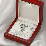 Daughter To My Mom I Know It's Not Easy for A Woman to Raise a Girl Double Hearts Pendant Necklace