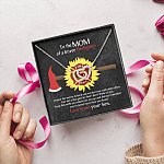 To The Mom Of A Brave Firefighter I Know The Worry Is Hard And We Don't See Each Other Interlocking Hearts Pendant Necklace