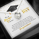 To A Beautiful Girl On Her Graduation Day She Believed She Could So She Did Forever Love Necklace